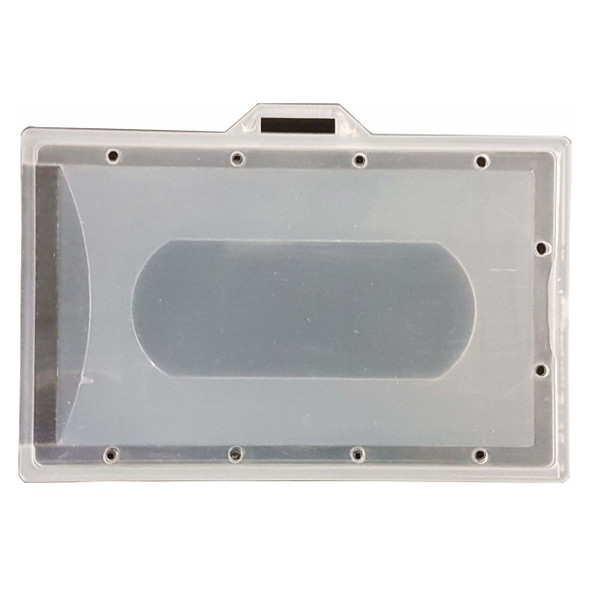 Osmer Hard ID Card Holder Landscape Clear Box of 20