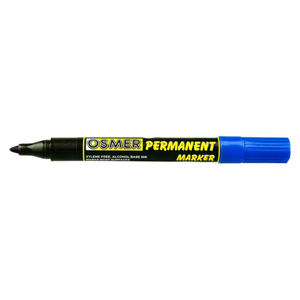 Osmer Blue Permanent Marker Bullet Tip Box of 144