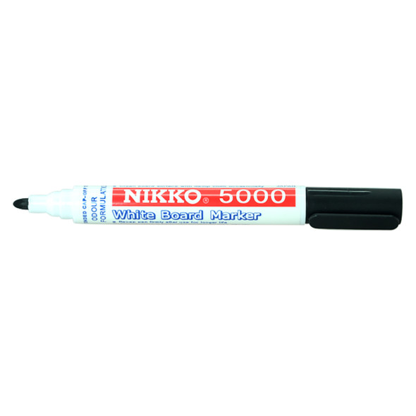 Nikko Black 5000 Dry Erase Whiteboard Marker Box of 12