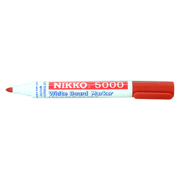 Nikko Red 5000 Dry Erase Whiteboard Marker Box of 12