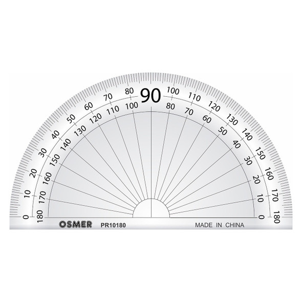 Osmer Protractor 180 Degree 10cm Box of 36