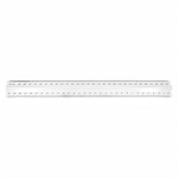 Osmer Ruler 30cm Plastic with Finger Grip Clear Pack of 24
