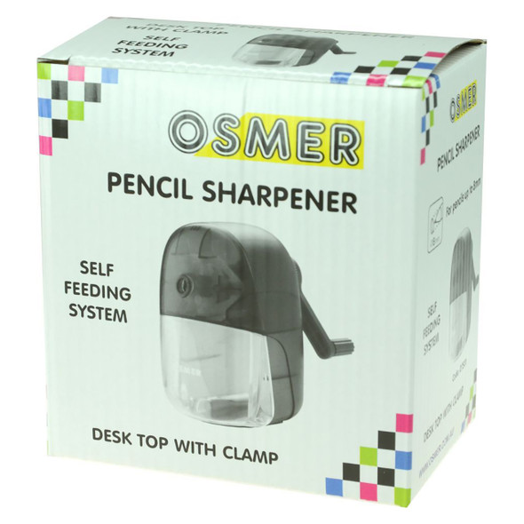 Osmer Pencil Sharpener 1 Hole Translucent Grey