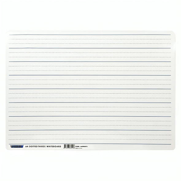 Osmer Student Whiteboard A4 Flexible Plain and Dotted Thirds Double Sided Pack of 12