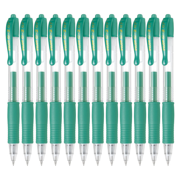 Pilot G-2 Retractable Gel Pen 0.7mm Metallic Green Box of 12