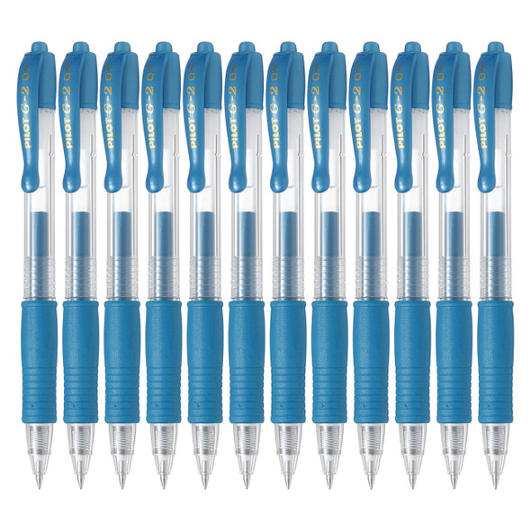 Pilot G-2 Retractable Gel Pen 0.7mm Metallic Blue Box of 12