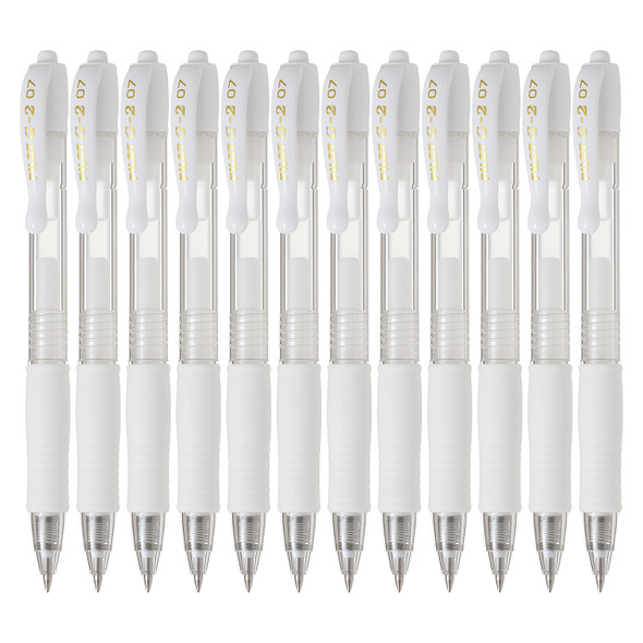 Pilot G-2 Retractable Gel Pen 0.7mm Pastel White Box of 12