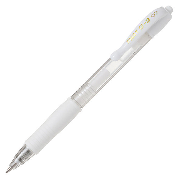 Pilot G-2 Pastel White Retractable Gel Pen 0.7mm Box of 12