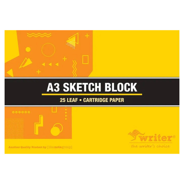 Writer Sketch Block A3 25 Leaf 420 x 297mm Pack of 10