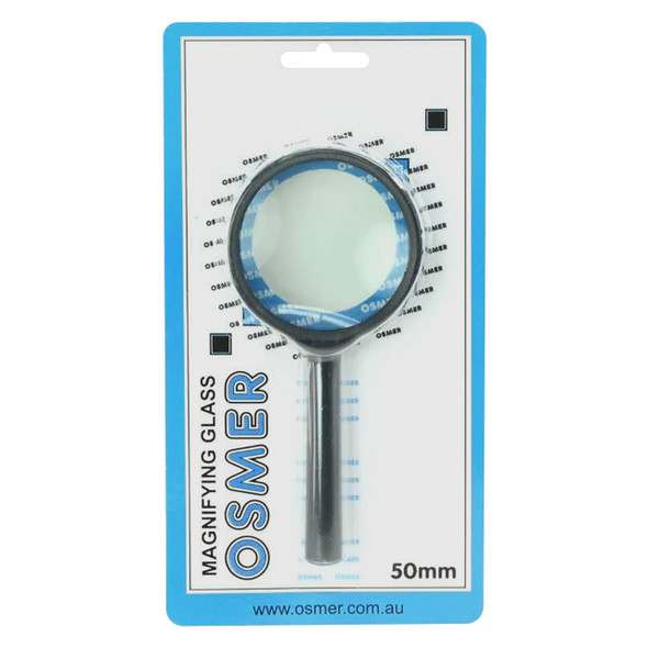 Osmer Magnifying Glass 50mm with Handle Black