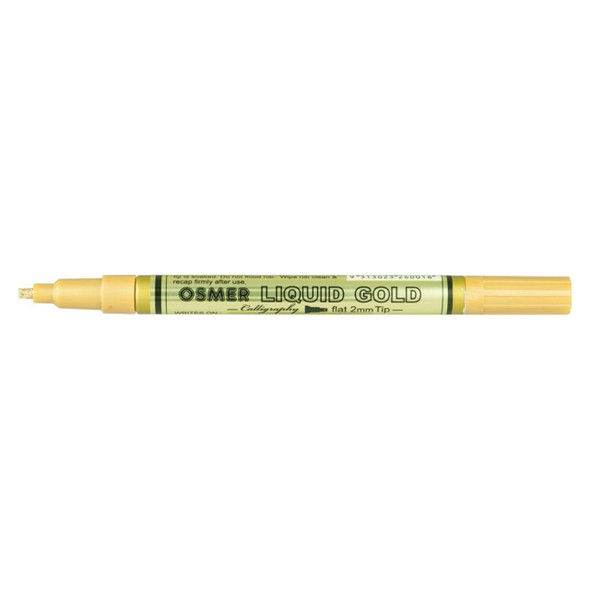 Osmer Opaque Paint Marker Gold Calligraphy Flat Tip Liquid Box of 12