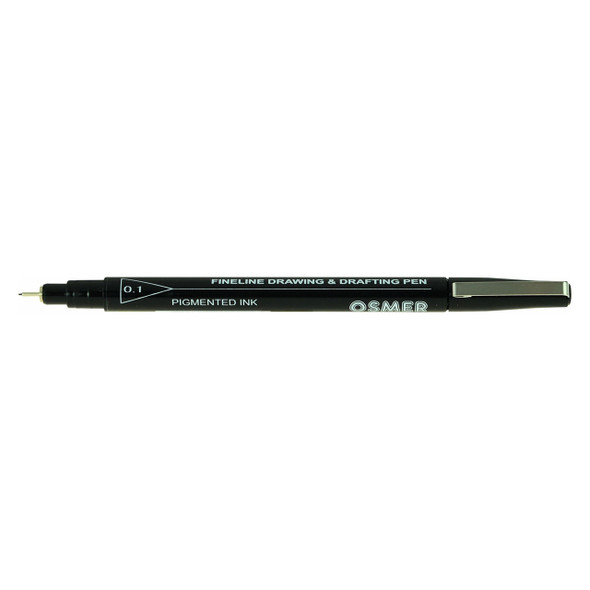 Osmer Black Fineline Drawing and Drafting Pen 0.1mm Box of 12