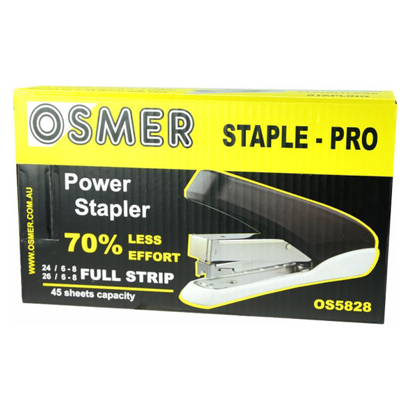 Osmer Staple-Pro Power Full Strip Stapler 26/6 and 24/6 Assorted Colours