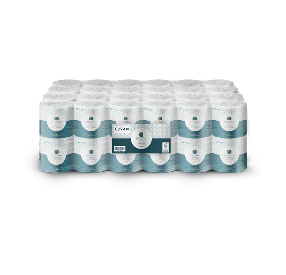 Regal Premium 2 Ply Toilet Tissue C2V400 pack of 48 individually wrapped rolls, FSC certified Regal Premium 2 Ply Toilet Tissue C2V400 pack of 48 individually wrapped rolls, FSC certified