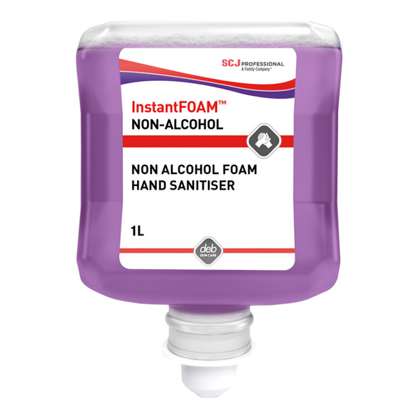Deb InstantFoam Non-Alcohol Foam Hand Sanitiser 1L x 6 | Mega Office Supplies