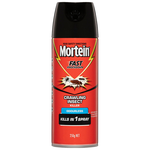 Mortein Fast Knockdown Crawling Insect Killer Odourless Spray 250g x 9