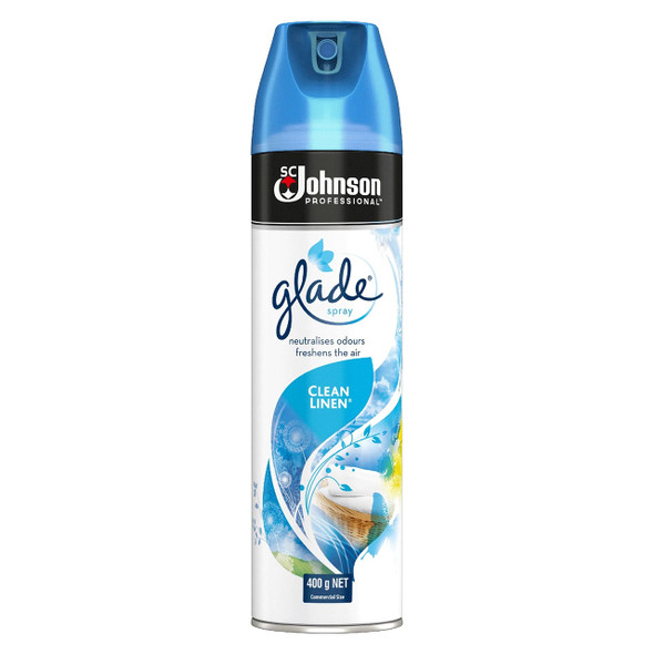Glade Air Freshener Aerosol Clean Linen 400g Pack of 12