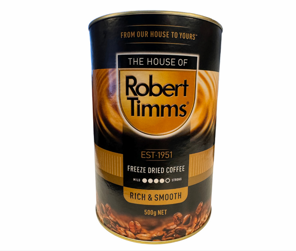 Robert Timms Premium Freeze Dried Coffee Can 500g - Rich & Smooth | Mega Office Supplies
