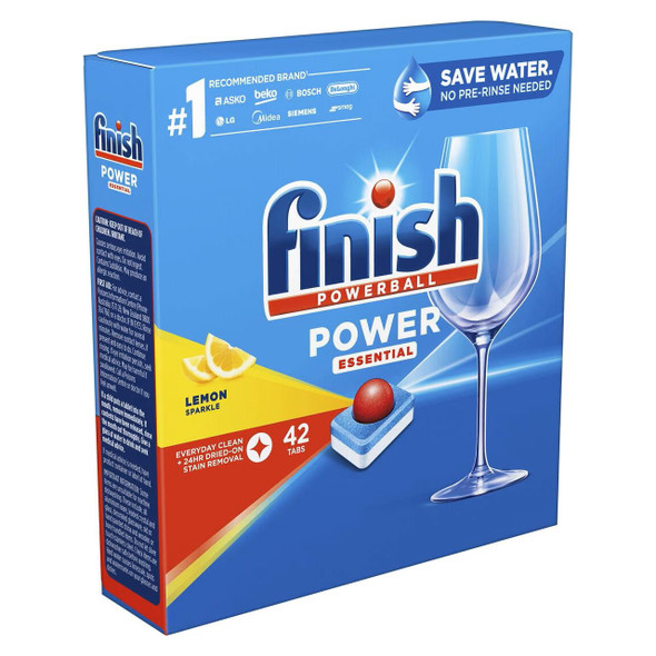 Finish Power Essential Lemon Sparkle Dishwashing Tablets 42s x 7