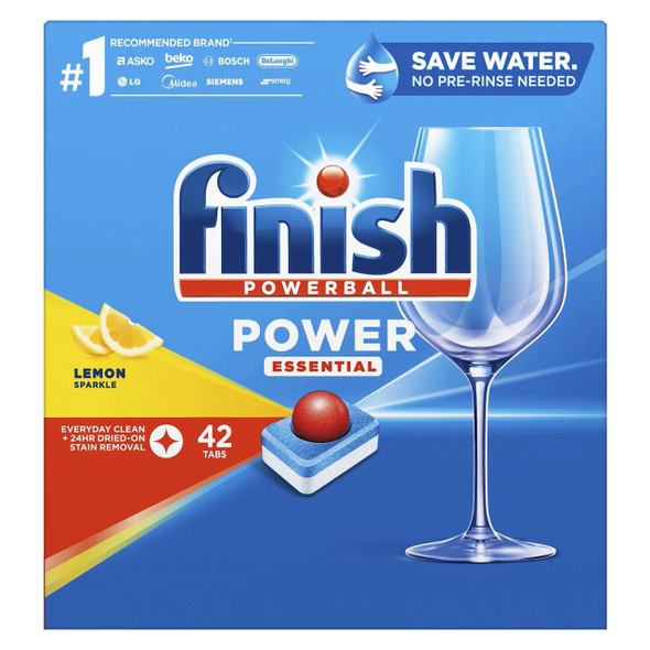 Power Essential Lemon Sparkle Dishwashing Tablets 42s x 7 Finish