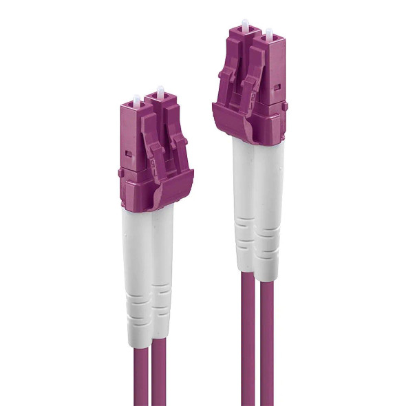Lindy 2m Fibre Optic Cable LC-LC OM4 Pink