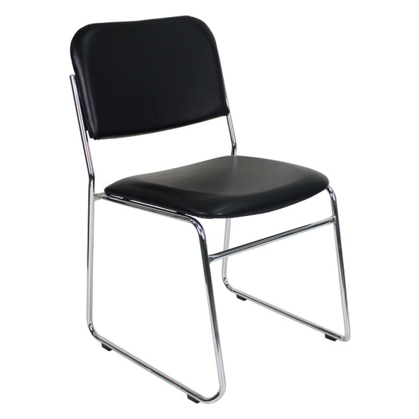 Rapidline Evo Visitor Chair Sled Base Black PU