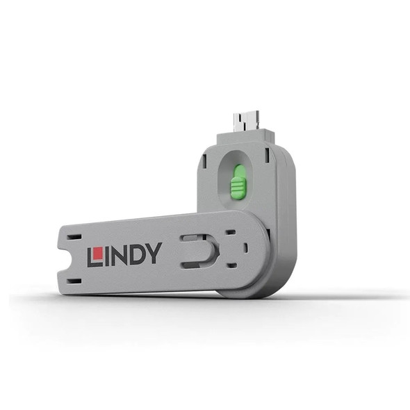 Lindy USB Type A Port Blocker Key Green