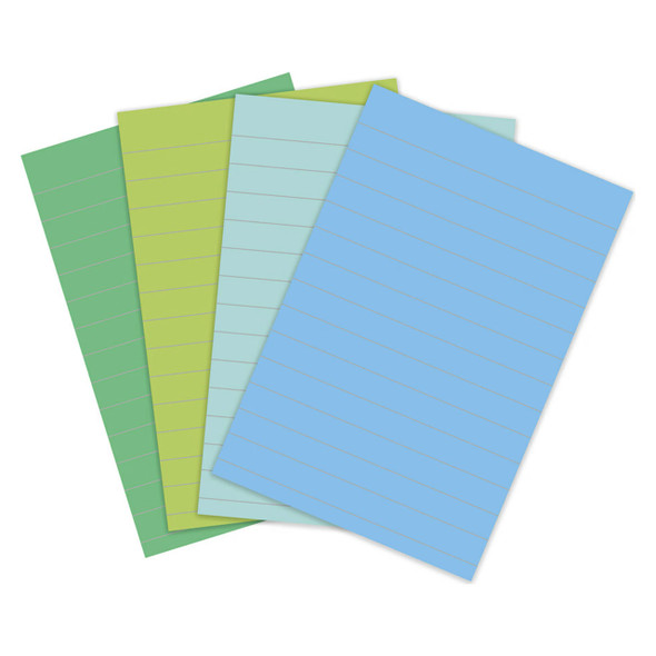 Post-it 4621R-4SST Super Sticky Notes Lined Assorted Colours 101 x 152mm Pack of 4