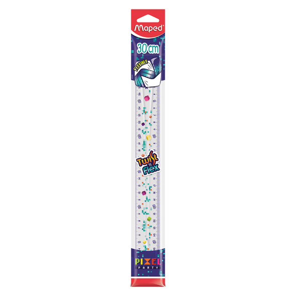 Maped Pixel Party Twist N Flex Ruler 30cm Pack of 25