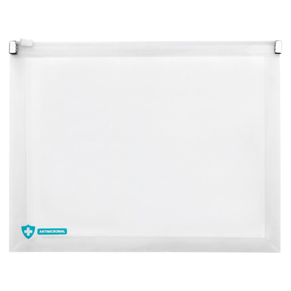Marbig Professional Document Wallet with Zip Antimicrobial PP A5 Clear