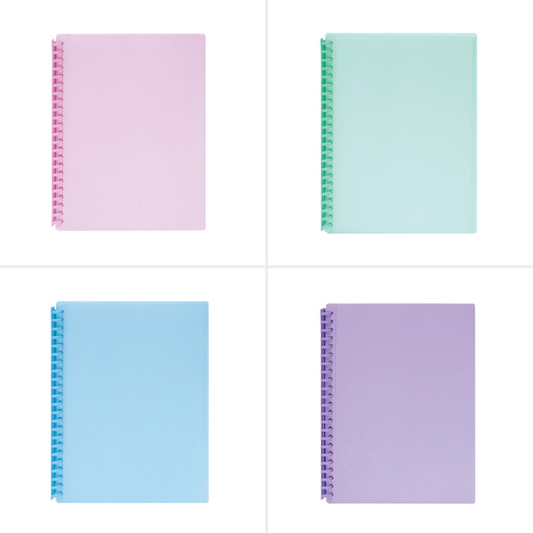 Marbig Display Book Refillable with Insert Cover 20 Pocket A4 Assorted