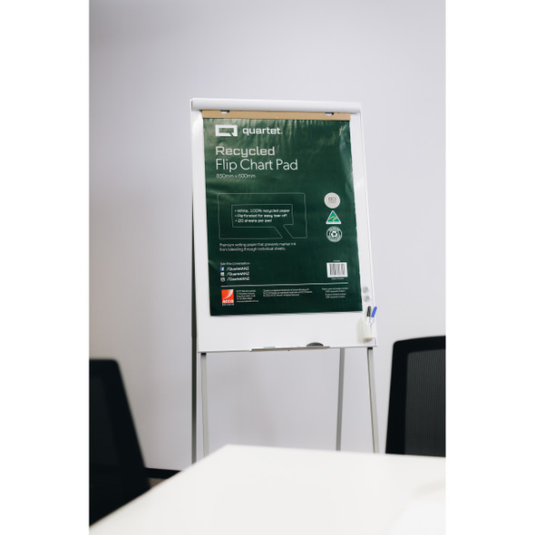 Quartet 600 x 850mm Recycled Flipchart Pad 20 Sheets Pack of 4