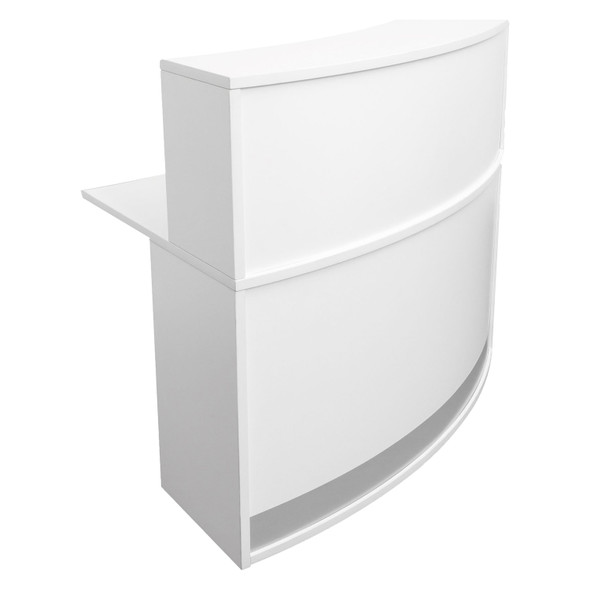 Rapidline Modular Reception Counter 1339 x 872 x 1160mm Natural White | Mega Office Supplies