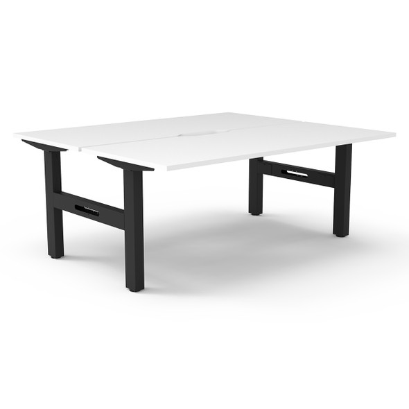 Rapidline Boost Static Back to Back Workstation 1500 x 750mm Natural White / Black Satin