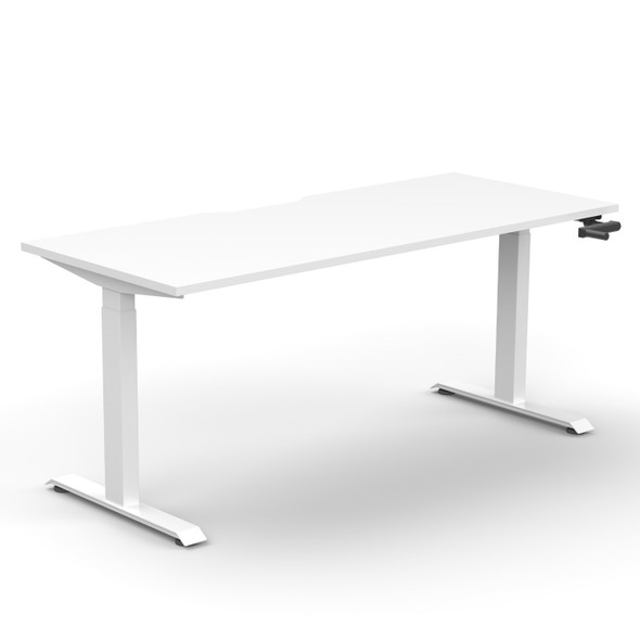 Rapidline Boost Crank Single Sided Workstation 1800 x 750mm Natural White / White Satin
