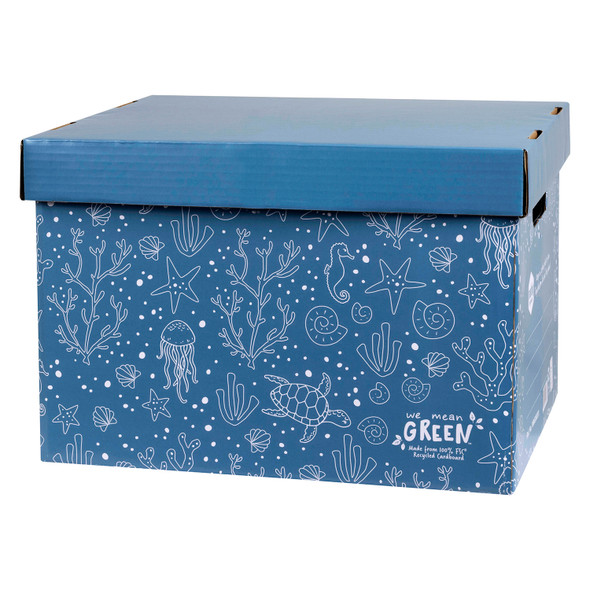 Marbig We Mean Green Enviro Archive Box Sea Blue