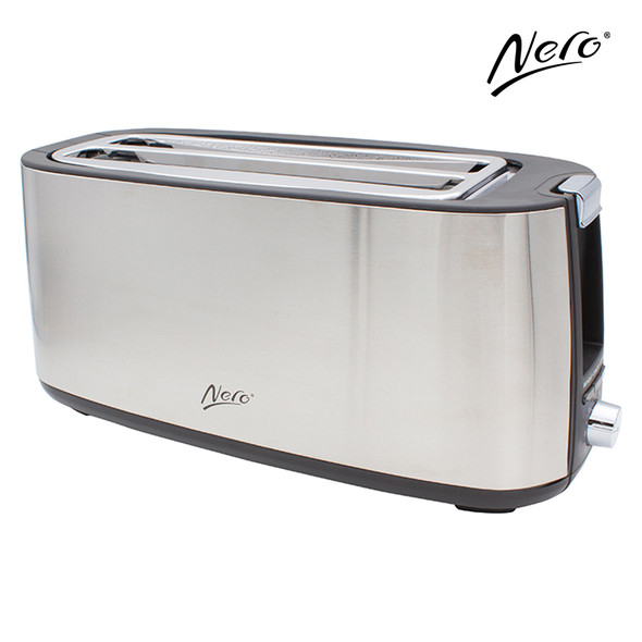 Nero 4 Slice Long Toaster Stainless Steel