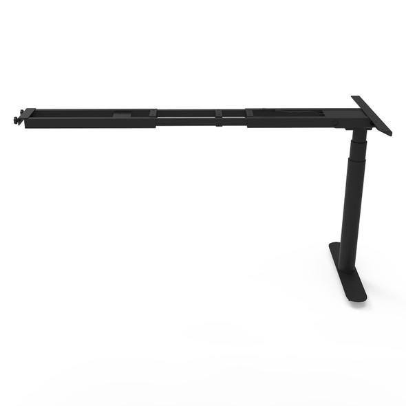 Rapidline Halo Plus Height Adjustable Return Workstation Frame Black | Mega Office Supplies