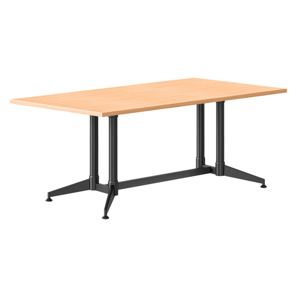 Rapidline Typhoon Meeting and Boardroom Table 1800 x 900mm Beech / Black
