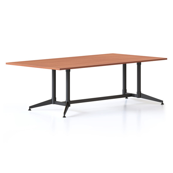 Rapidline Typhoon Meeting and Boardroom Table 2400 x 1200mm Cherry / Black