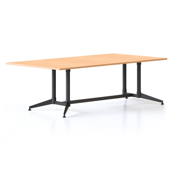 Rapidline Typhoon Meeting and Boardroom Table 2400 x 1200mm Beech / Black