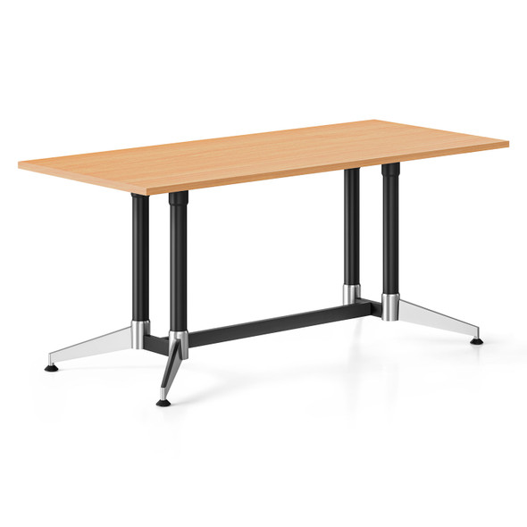 Rapidline Typhoon Meeting and Boardroom Table 1800 x 750mm Beech / Black Aluminium