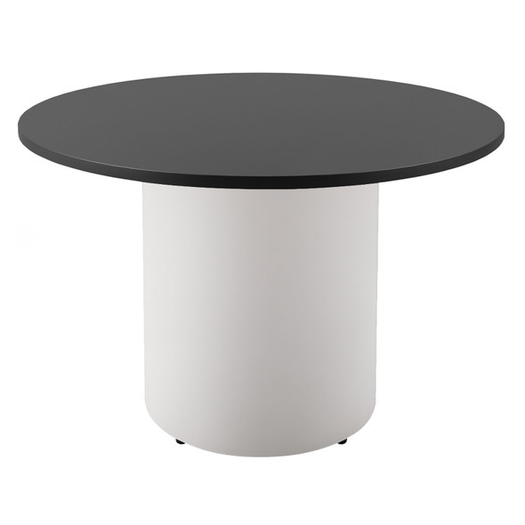 Rapidline Round Table Drum Base 1200mm Diameter Black / White
