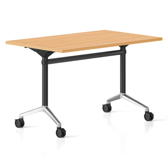 Rapidline Typhoon Flip Top Table 1200 x 600mm Beech / Black Aluminium