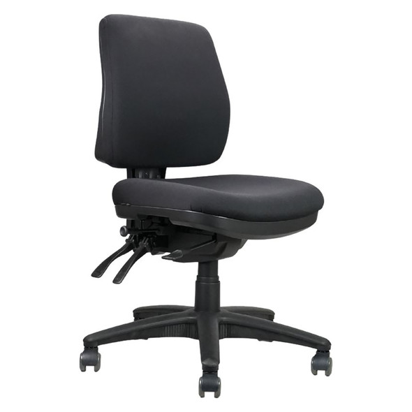 Rapidline Ergo Midi Operator Chair Medium Back Black Fabric