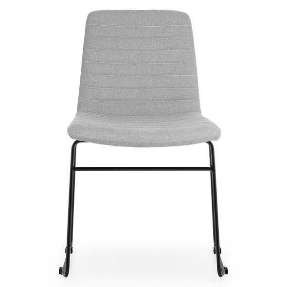 Rapidline Pixel Sled Base Breakout and Visitor Chair Light Grey Fabric / Black Base
