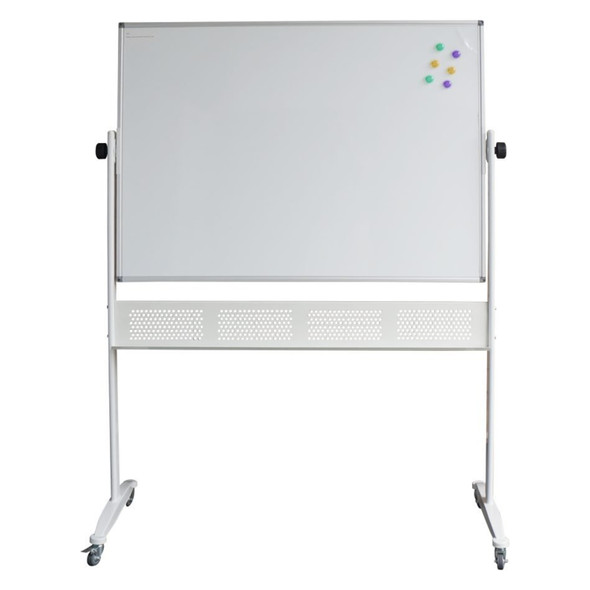 Rapidline Standard Mobile Magnetic Whiteboard 1200 x 900mm Aluminium Frame