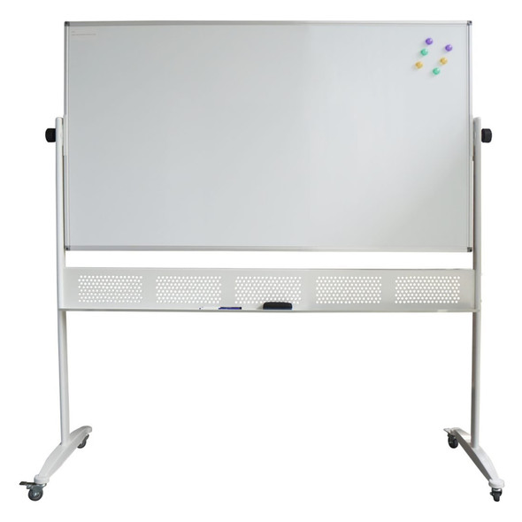 Rapidline Standard Mobile Magnetic Whiteboard 1500 x 900mm Aluminium Frame