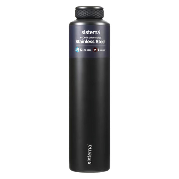 Sistema Assorted Stainless Steel Insulated Drink Bottle 600ml