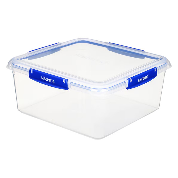 Sistema Klip It Plus Square Plastic Container 5.5L Dark Blue